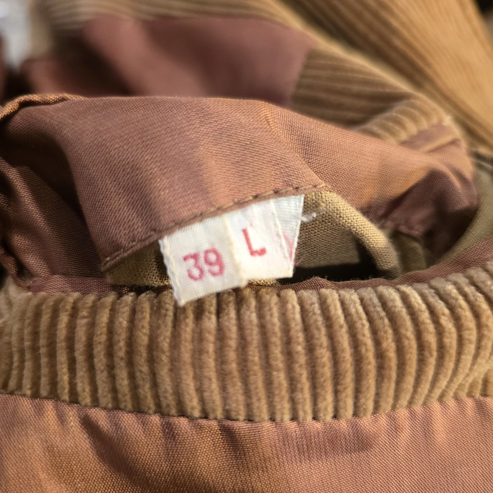 Vintage Richman Sport Coat Mens 39 L Camel Tan Corduroy Western Elbow Patch - Picture 3 of 11